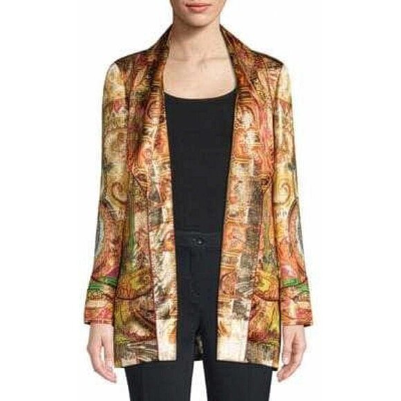 ETRO 50th Anniversary Silk Printed Jacket Saks Exclusive IT 46 US 10 NEW NWT - Picture 3 of 14